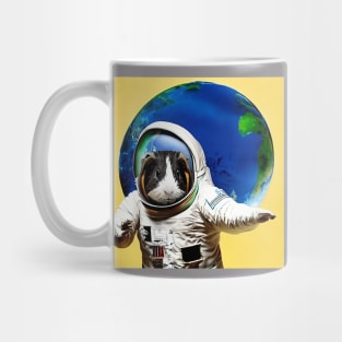 Guinea Pig Astronaut Surfing Earth Mug